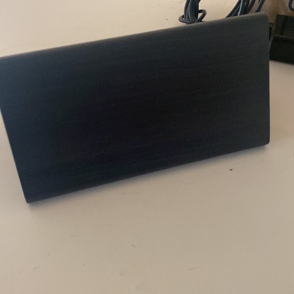 Digital alarm clock black wood green light new - Picture 6 of 7